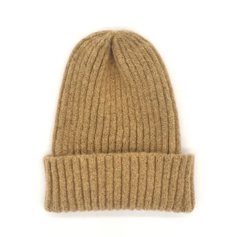 Wholesale Custom Knit Cuffed Acrylic Skull Caps Winter Warm Helmet Liner Slouchy Beanies Hat Cap