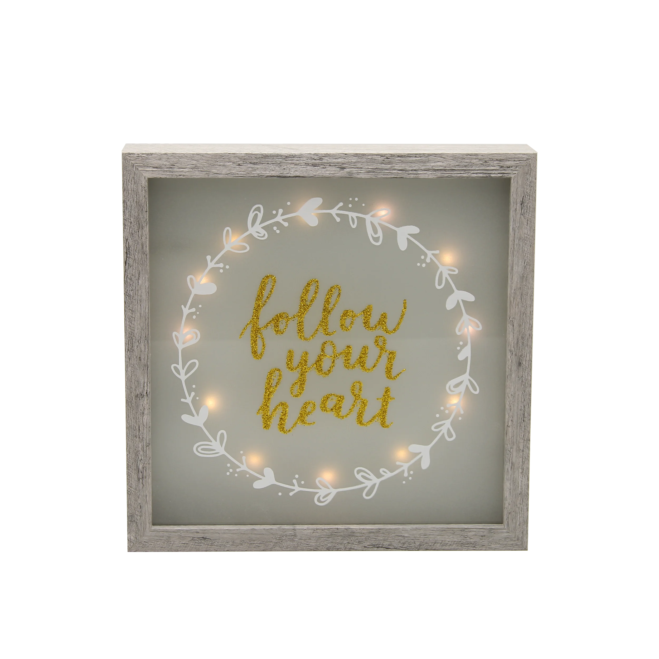 LED Lights  MDF  Wood Table Top Christmas UV Printing Shadow Box