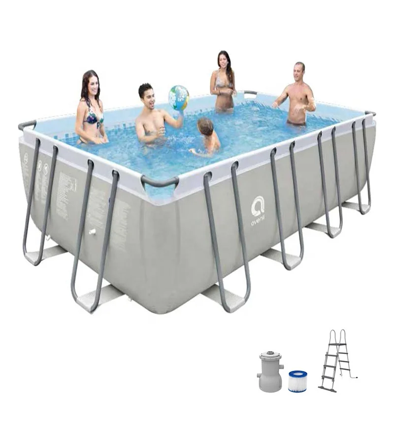 Avenli 8ft~18ft metal frame pool similar large swimming pool fashion rattan design swimming pool for whole family use
