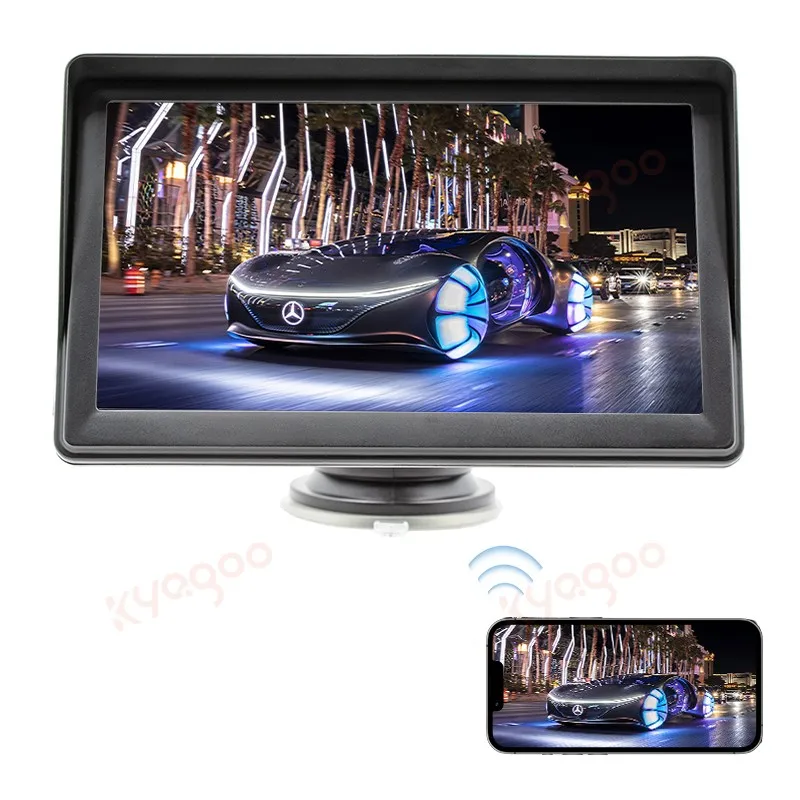 2024 New Portable Car Rear View Camera 7 Inch DVR Blackbox Touch Screen Wireless Car Monitor For Versatile Use