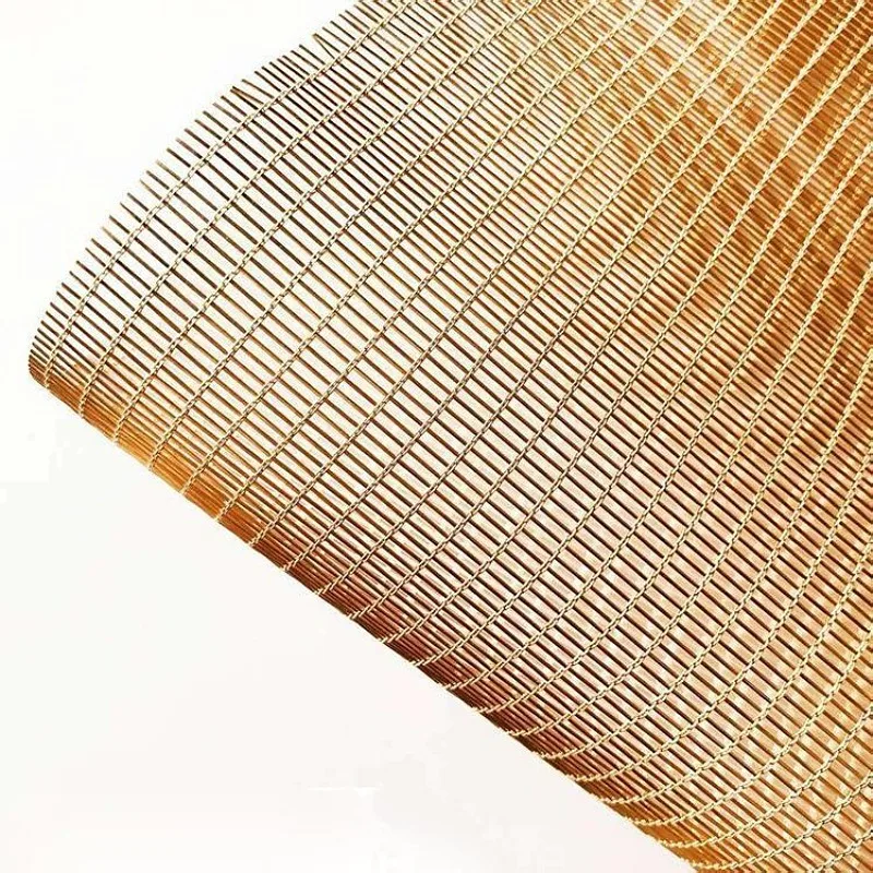 copper silk net wedding decoration decorative metal wire mesh for glass lamination gold color decorative metal wire mesh