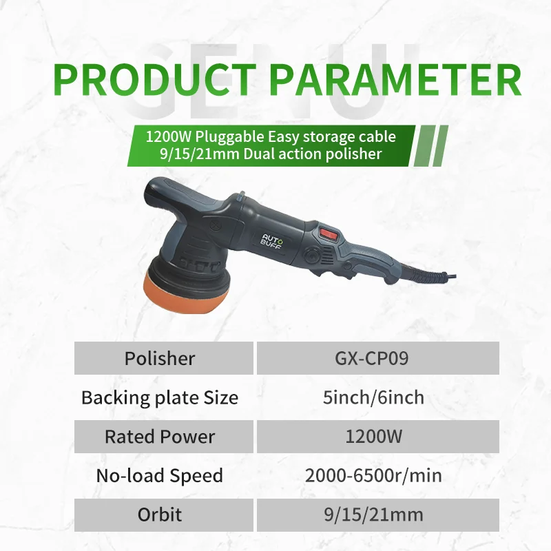 1200W orbit  dual action car polisher