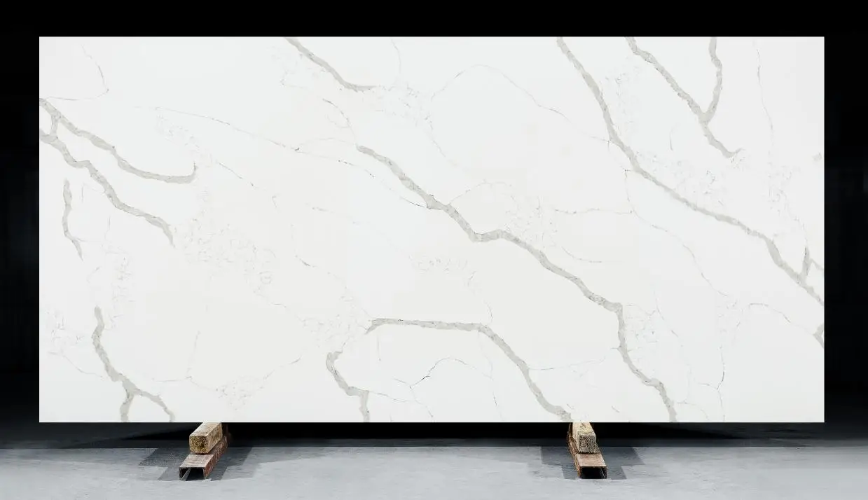 JLY9138 Calacatta white quartz stone slab manufacturer made wholesale quartz stone countertops prefab available