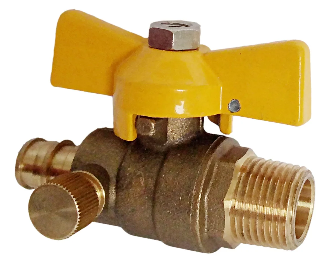 
F1960 Lead Free Brass Pro Pex Ball Valve With Drain 