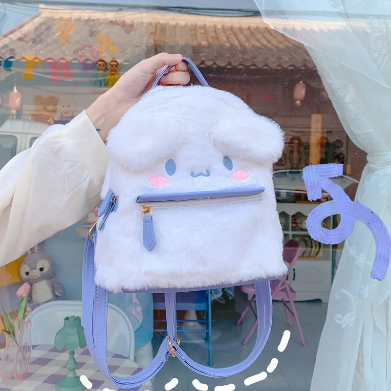 Cinnamon Roll Sanrioed Backpack Cute My Melody Bag Soft Girl Stuffed Animals Loungefly Sanrioed Backpacks