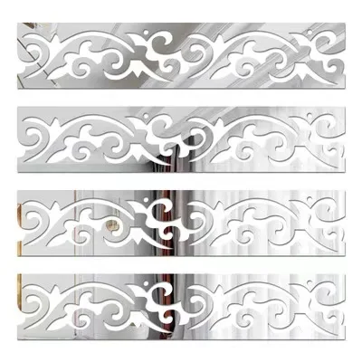 High Quality Self Adhesive 3D Art Acrylic Flexible Plastic Mirror Wall Decor for Bedroom Living Room and Enterway Home Decor