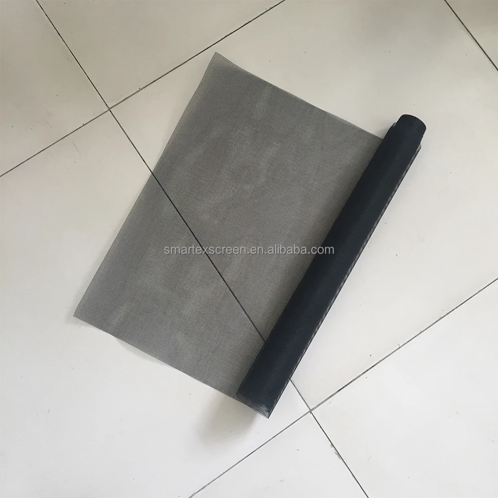 Carbon PVC-Coated Fiberglass Standard Mesh Window Mesh Fiberglass Insect Screen Mesh for Window and Door