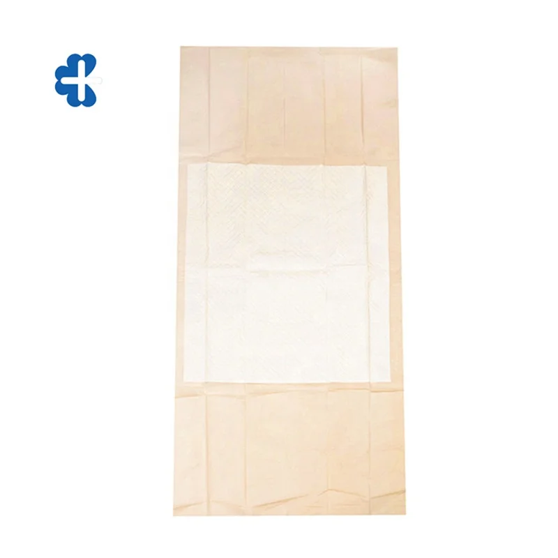80*150cm  Chinese Manufacturer Hospital Nursing Disposable Incontinence Winged Medical Underpad