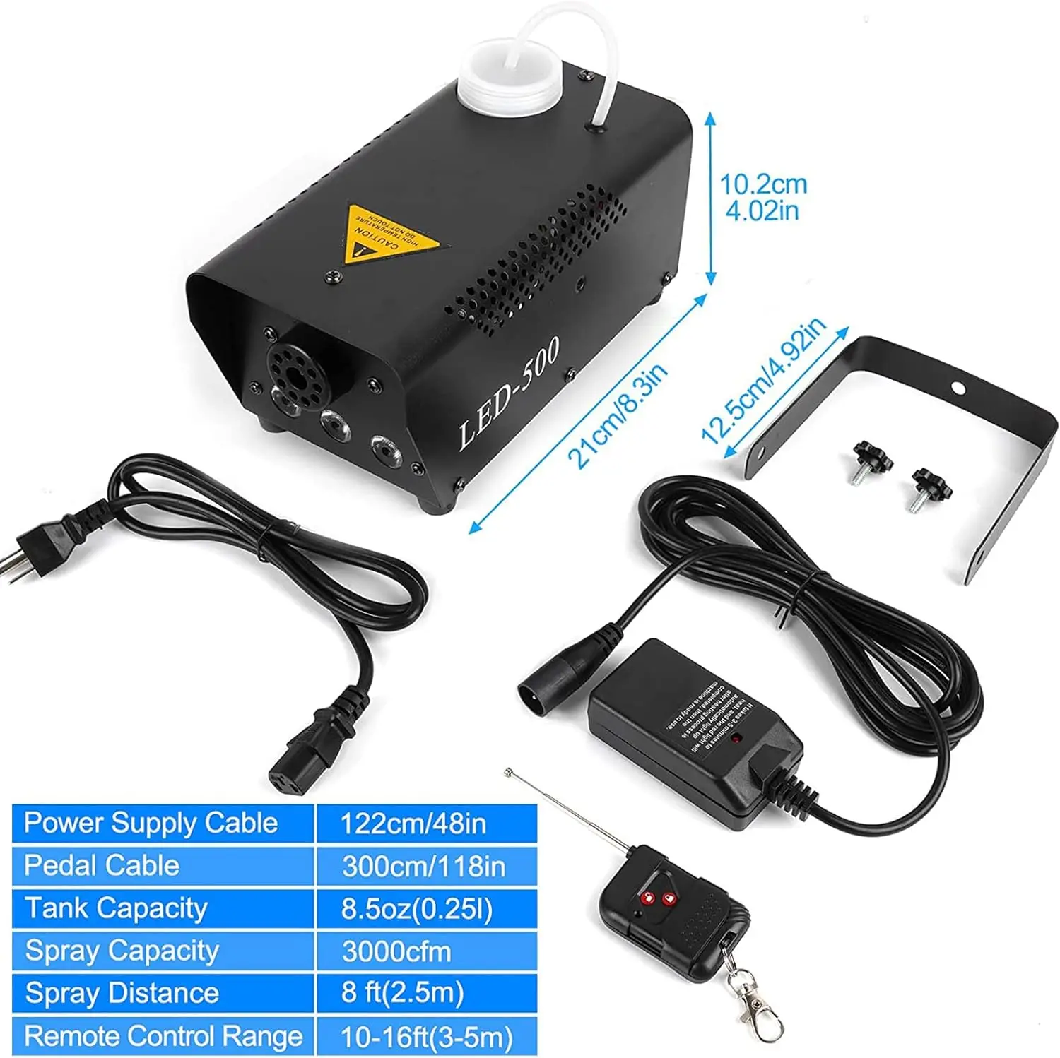 500W Light Wedding Party Show Dj Disco Club Night  Mini Fog Machine Hazer Equipment With Led Smoke Machine