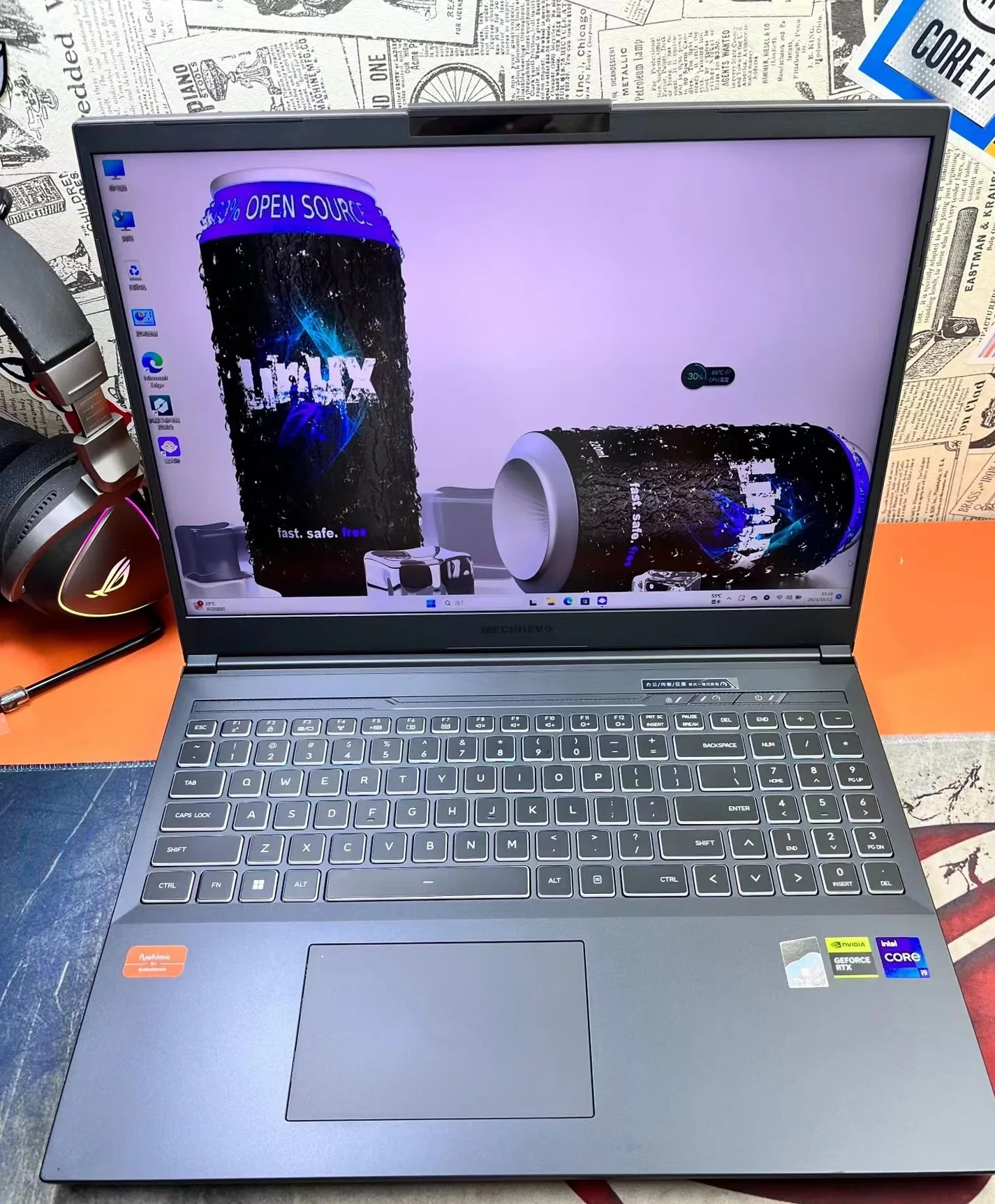 MECHREVO G16 Pro  i9-12900HX/13900HX 16G 1T RTX4060 240HZ 2.5K 16 Inch  Gaming Laptop Display High Performance Gaming Notebook