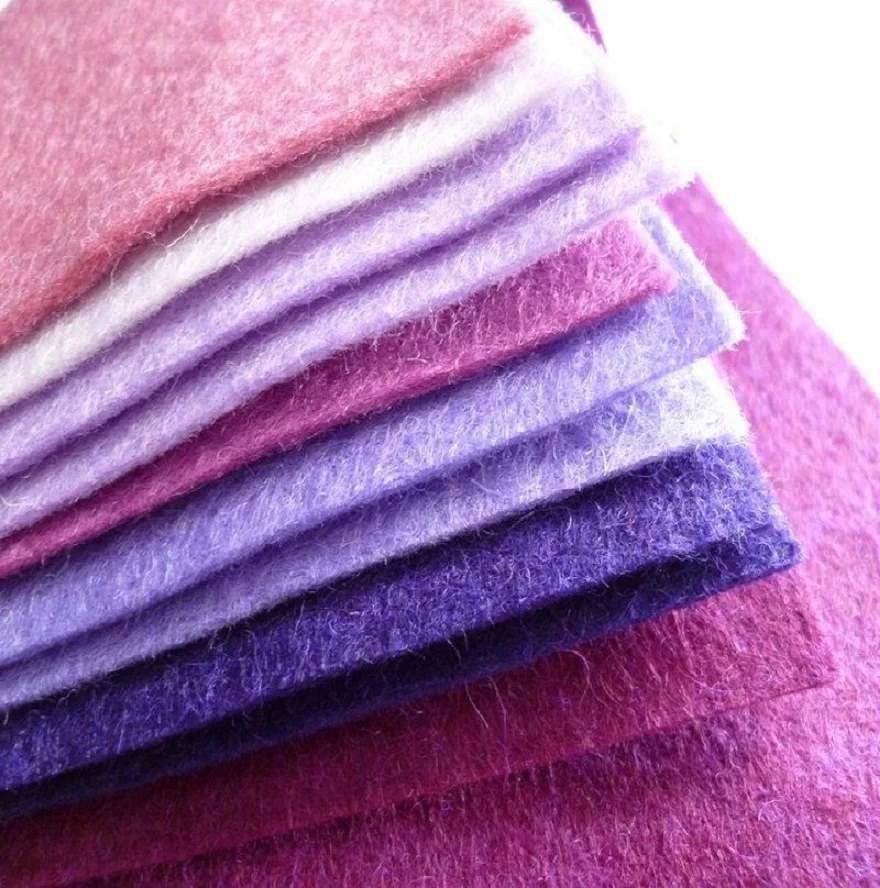 Nonwoven needle punched 100% cashmere wool felt 5mm thickness