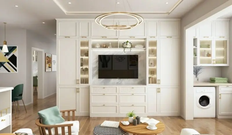 Latest Modern Design Living Room Furniture Console Wooden TV Cabinet