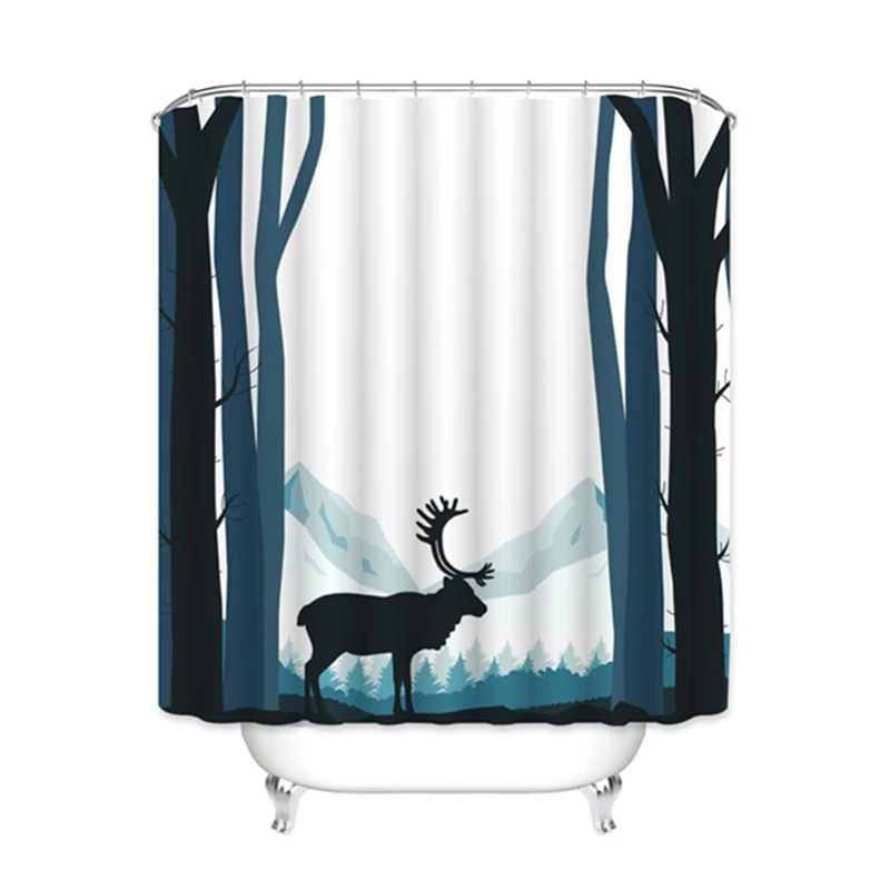 Heat Transfer Sublimation print shower curtain bathroom printed shower curtain
