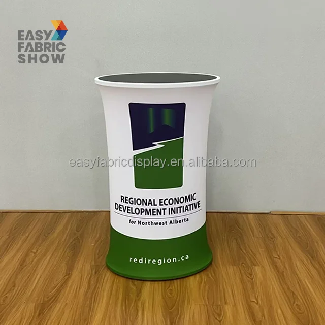 Portable Model Automatic Pop up Counter Table Fabric Top with Aluminium & Steel Frame for Promotions Events Exhibition booth