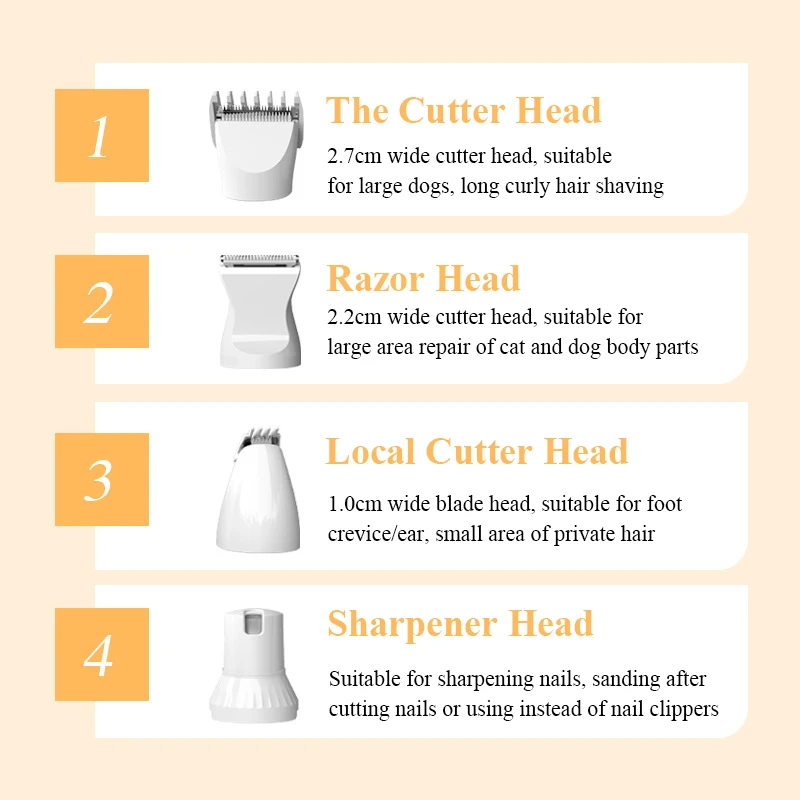 2024 Hot Selling Pet Abs Friendly Waterproof Low Noise Powerful Rechargeable Professional Pet Hair Clipper Trimmer