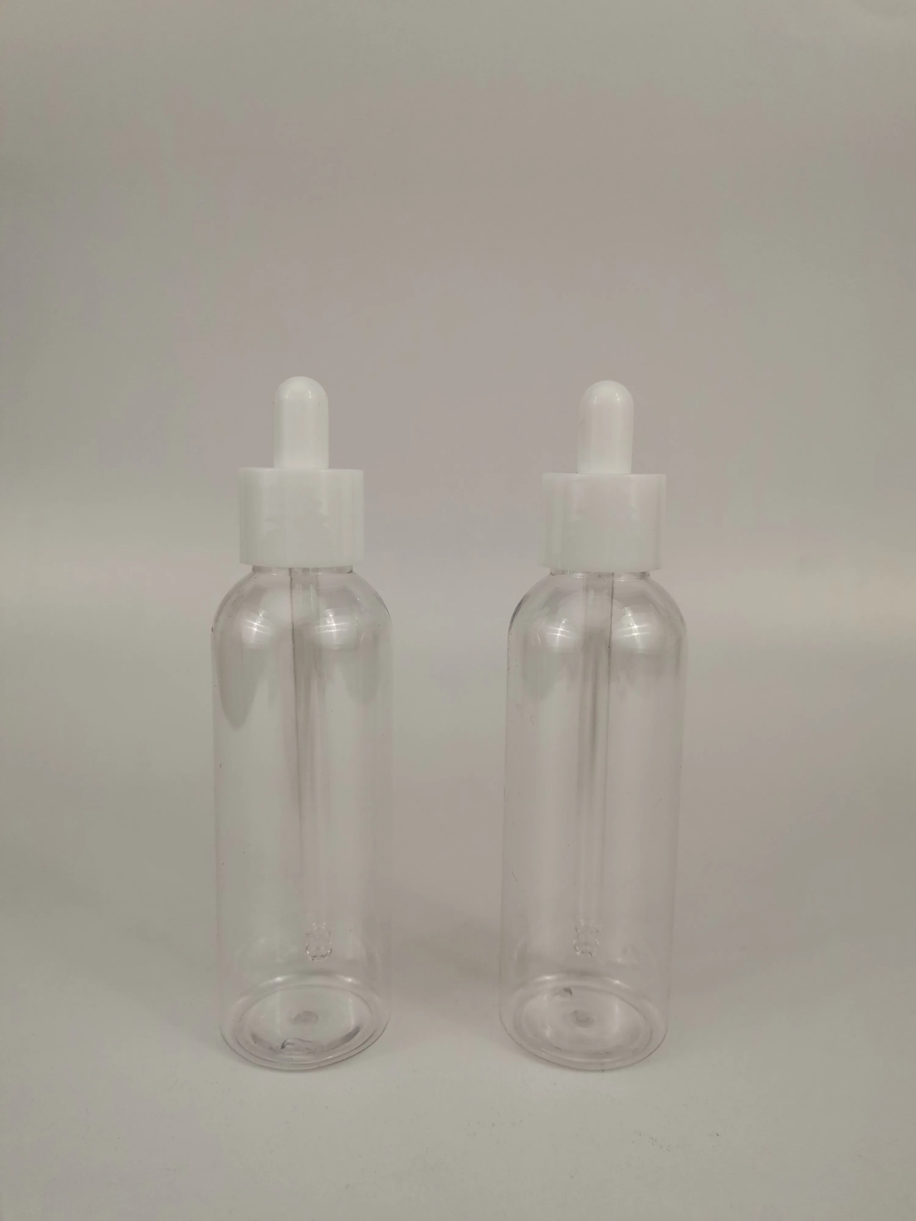 Factory  120 g 120 ml 4 oz transparent pink dropper bottle skin care cosmetic empty packaging pet plastic container for serum