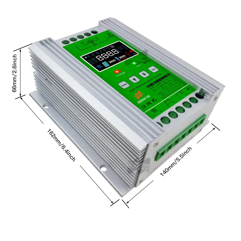 600W 12V Mars Rock Wind Turbine Controller Manufacturer Direct Sales MPPT Solar Charge Controller