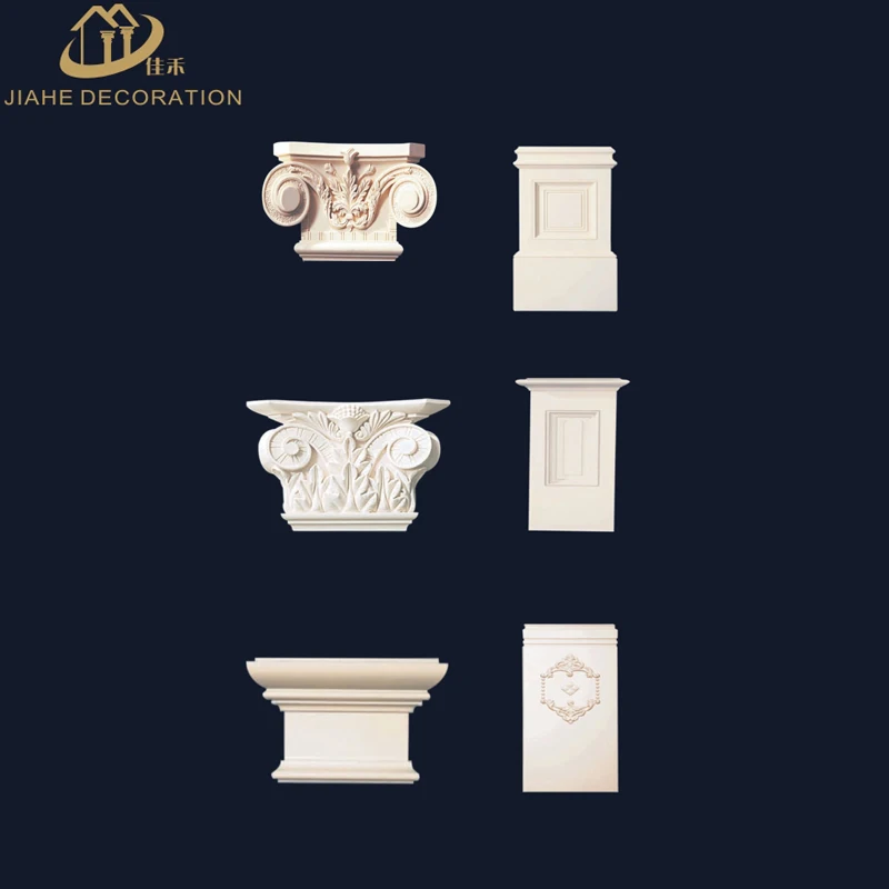 
small and large width interior decorative materials PU foam pillar type Roman columns manufactory 