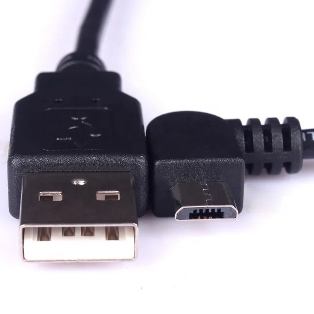 Custom 90 degree micro  usb  USB2.0  data charging cable , left angle micro usb cable for android