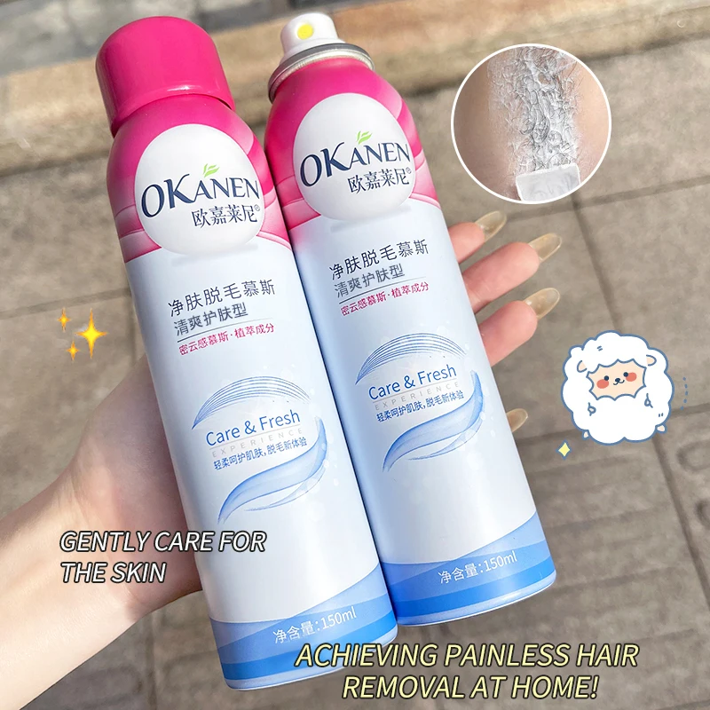 Tiny Painless Hair Remove Removal Body Depilatory Permanent Permanently Foam Mousse Hair Remover Spray 8 Mins Efficiency Natural