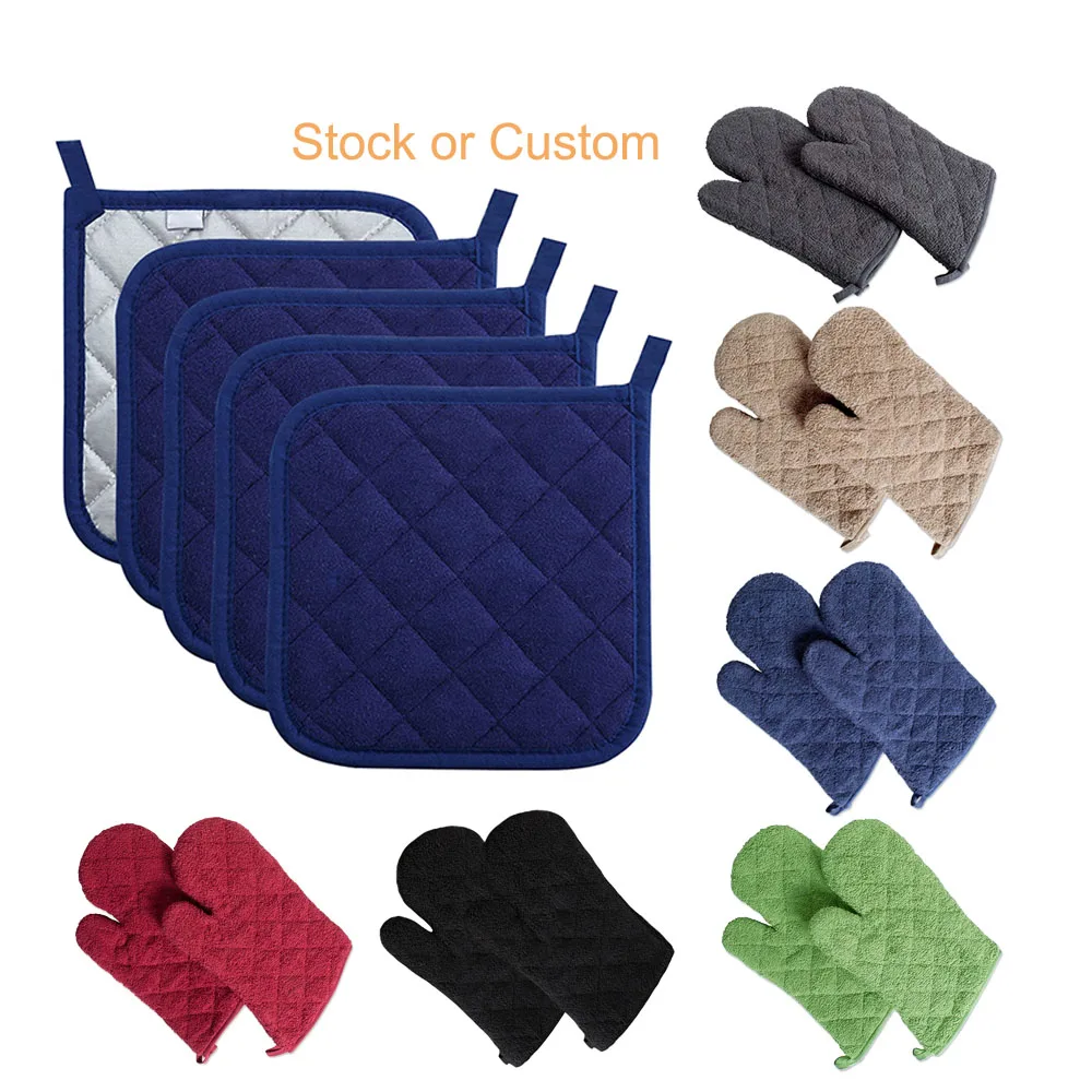 Pot Holders Heat Resistant Cotton Mat Non-slip Potholder Cushion Kitchen Baking Hot Pads Table Placemat Accessories