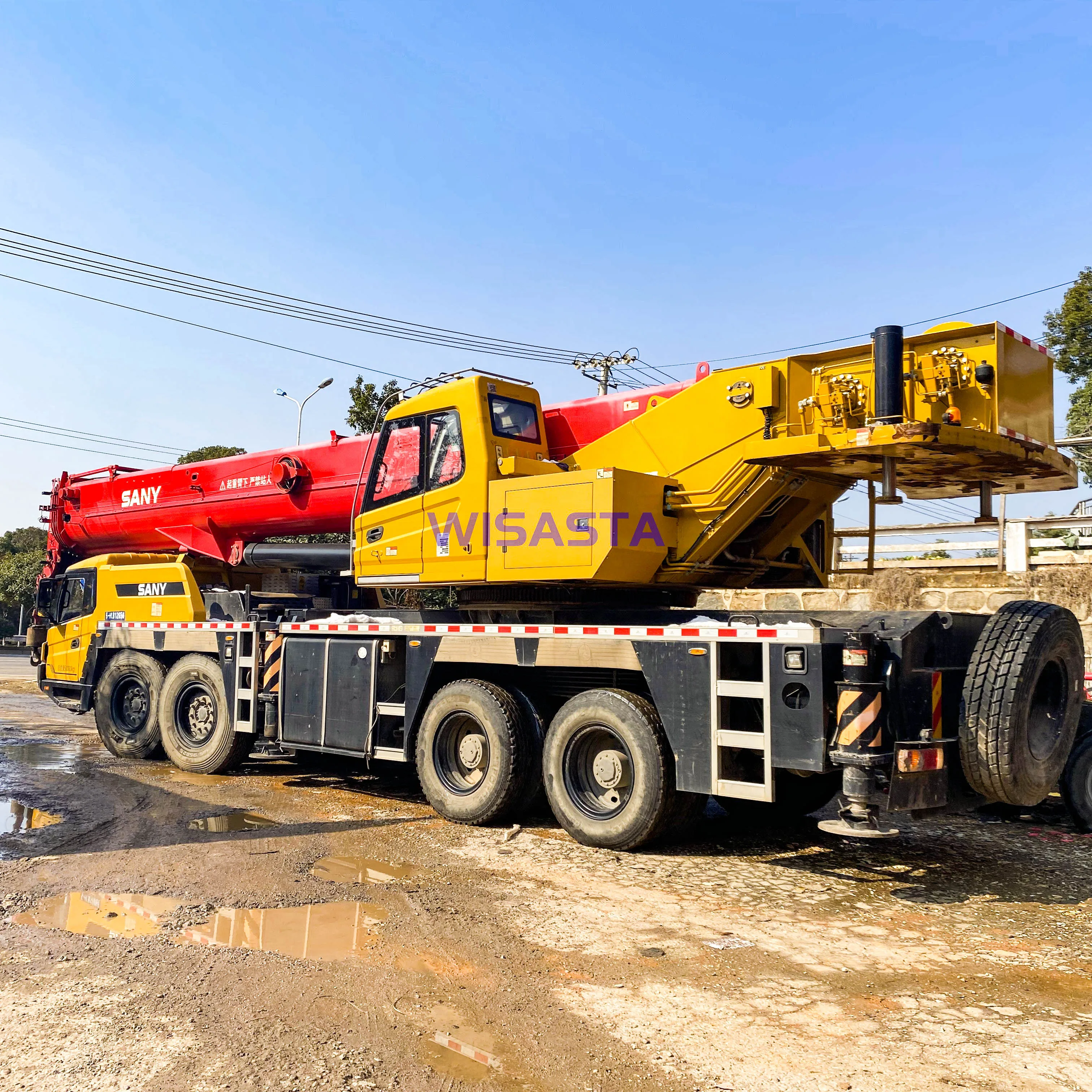 China SANY 80T Mounted Cranes Construction used truck cranes