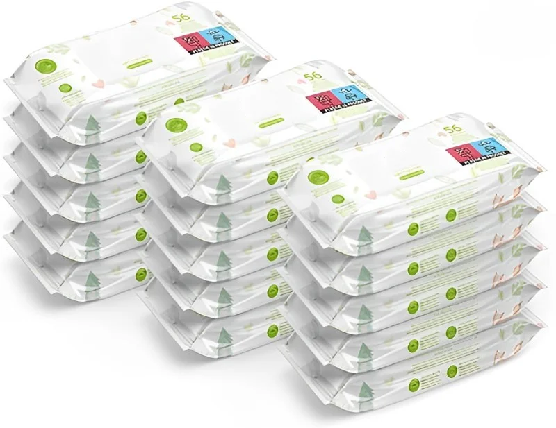 99.9% Organic Pure Water Wipes Fragrance Free Bulk Baby Wipes with Aloe Infused