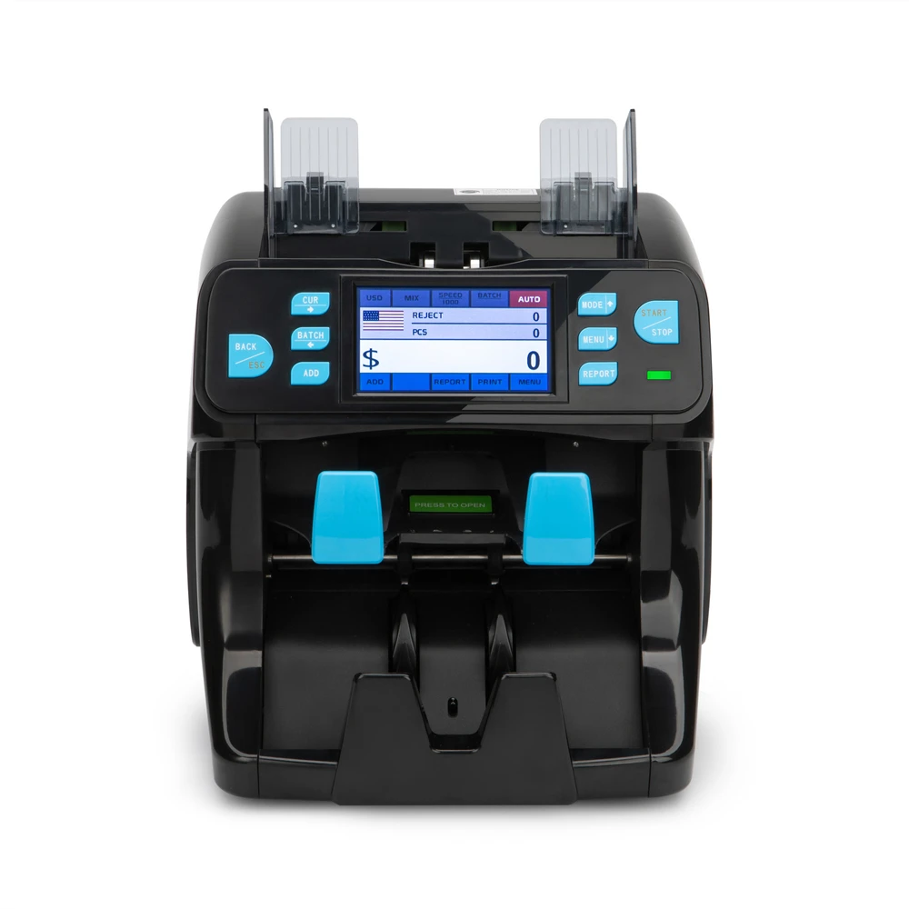 NUMEN SH 208C High Quality 2 Pockets Cash Counting Machine Built-In Printer 100 Country Machine for Business