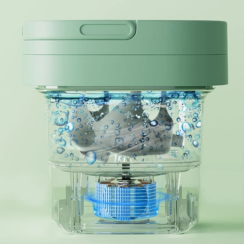 Factory outlet 8L Low Noise Folding Portable Washing Machine with Ag+ and 36W Powerful Laundry Power