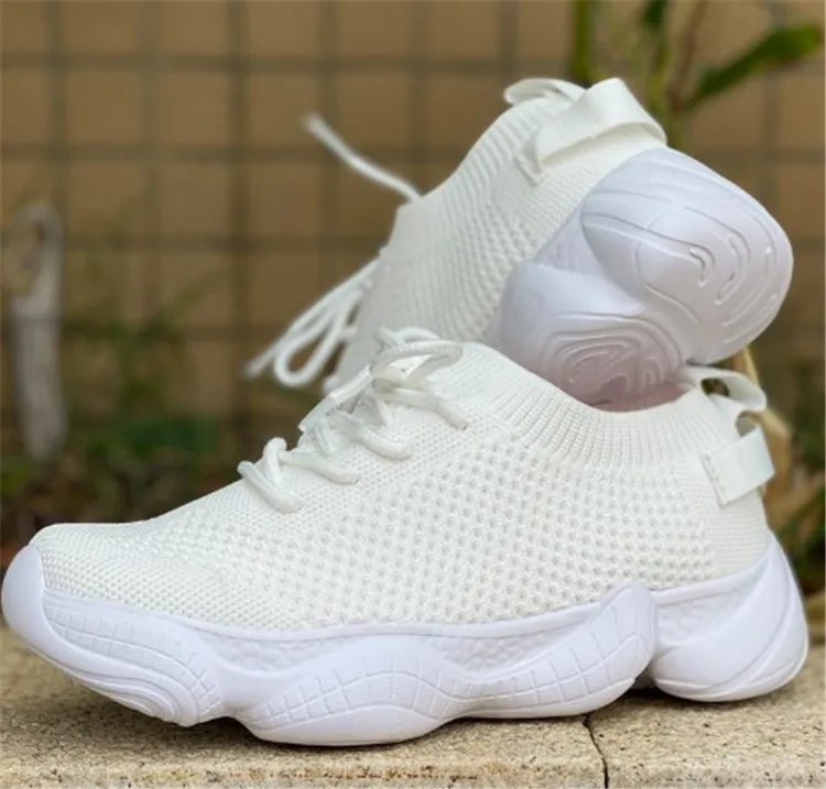 
2021 Women Low Cut Upper Lace Up Closed Round Toe Casual Running Sneakers Wedge Heel Thick Bottom Shoes 