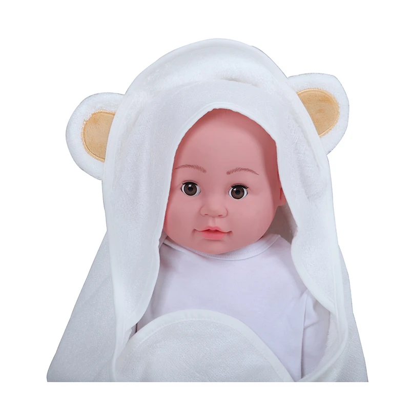 
Cute bear ear Hooded Baby Towel Bamboo Organic Swaddle Blanket Baby Towel With Hood 