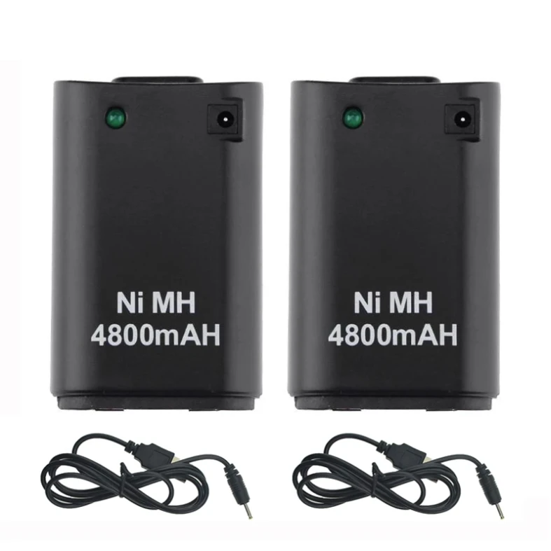 Replacement Batteries 4800mAh for Microsoft Xbox 360 Wireless Game Controller Gamepad Ni MH Battery Pack