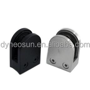 black stainless steel glass Bracket For 6-12mm Glass Balustrade Handrail Railing Glass Clamp