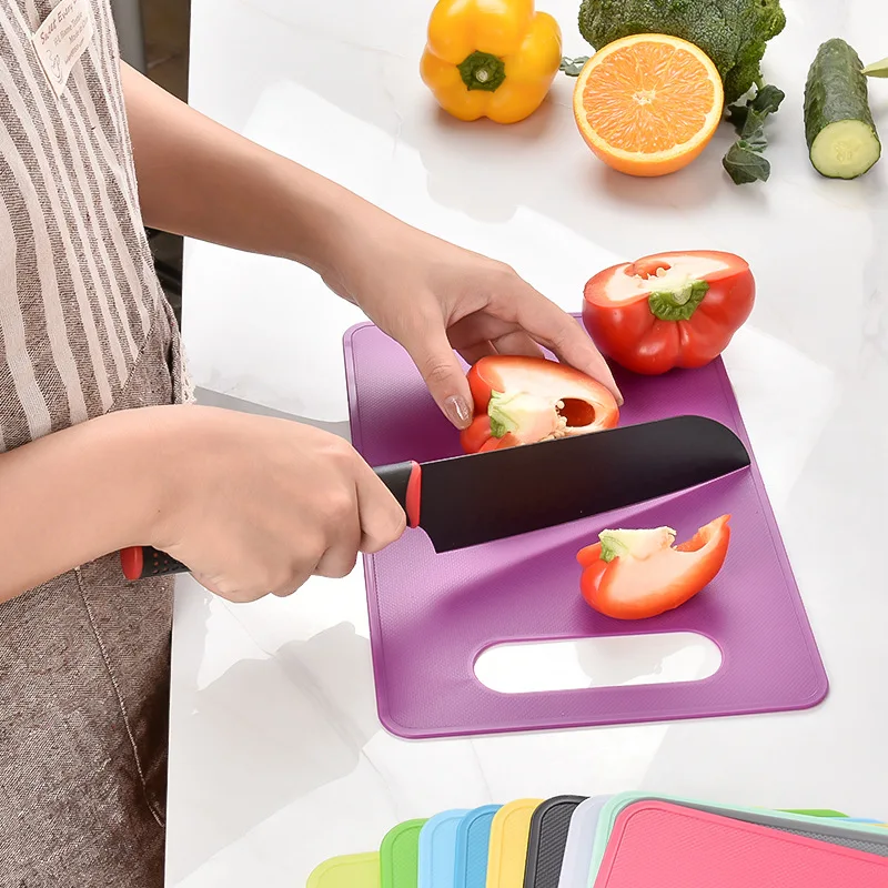 Plastic kitchen double-sided cutting board Square fruit cutting board for household kitchen gadgets