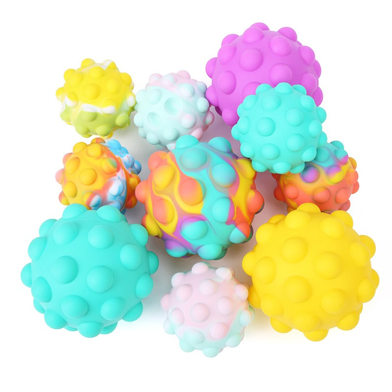 Different Color Soft Dice Stress Relief Keychains Box Custom Printing Logo Toys Golf Chess Knight PU Foam Reliever Capsule Ball