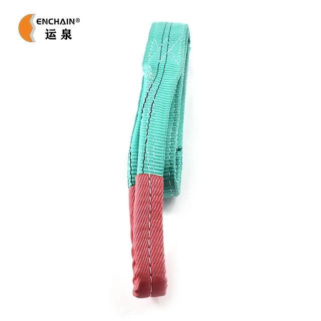 Enchain Hot Sale Heavy Duty Lift Sling Polyester Flat Webbing Slings For Cargo Lifting Loads