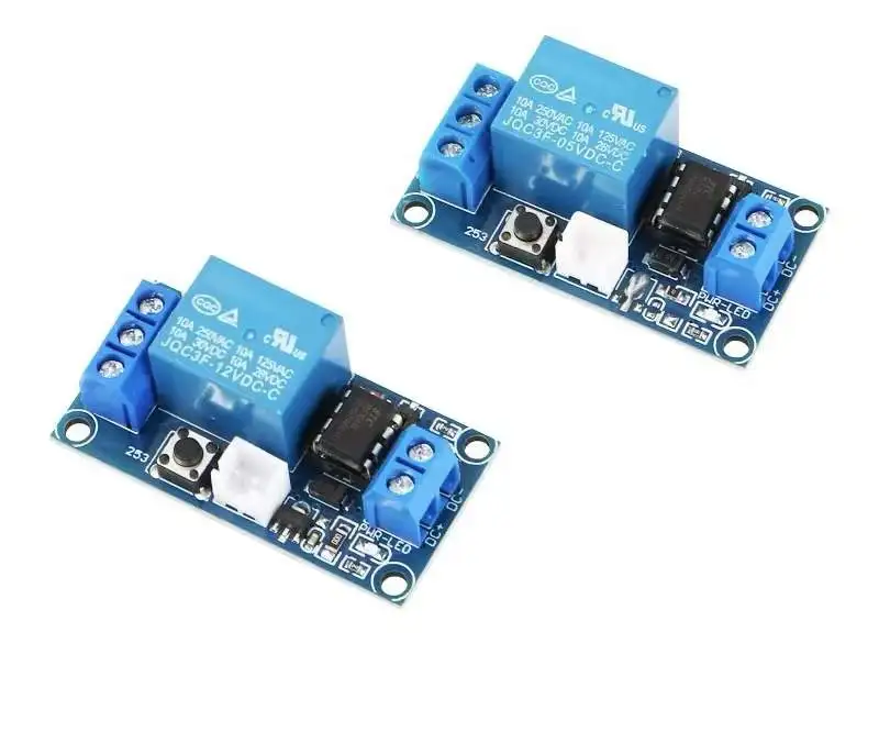 Button-Controlled One Channel 12V Relay Module for Arduino