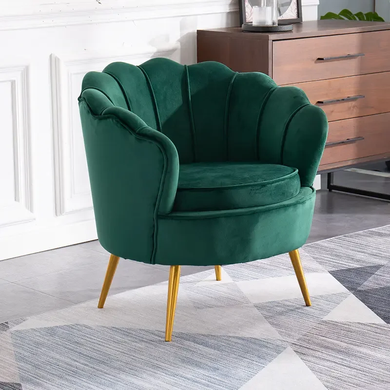 Home Furniture Relax Velvet Fabric Sofa Living Room Chair