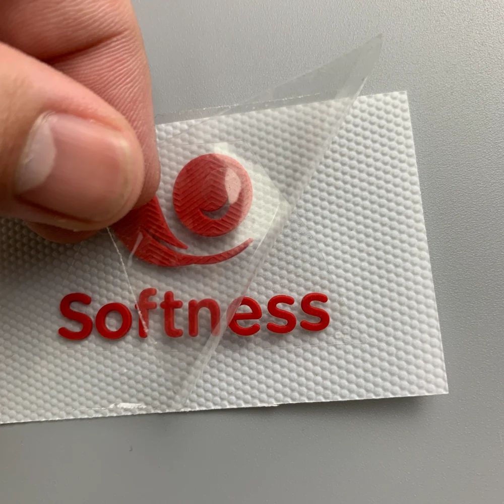 Custom Print 3D Logo Silicone Heat Transfer Printing Label For Garment Clothes DIY Thermal Transfer Hot Iron On Sticker