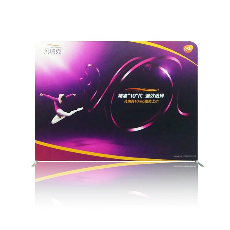 Factory Sale Low Price 8ft Portable Lightweight Ez Tube Stretch Wall Backdrop Tension Fabric Display