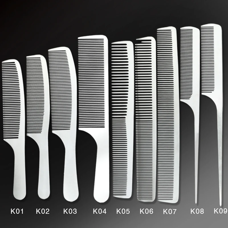manufacture factory price steel comb metal stainless steel best quality salon hair tool accessories