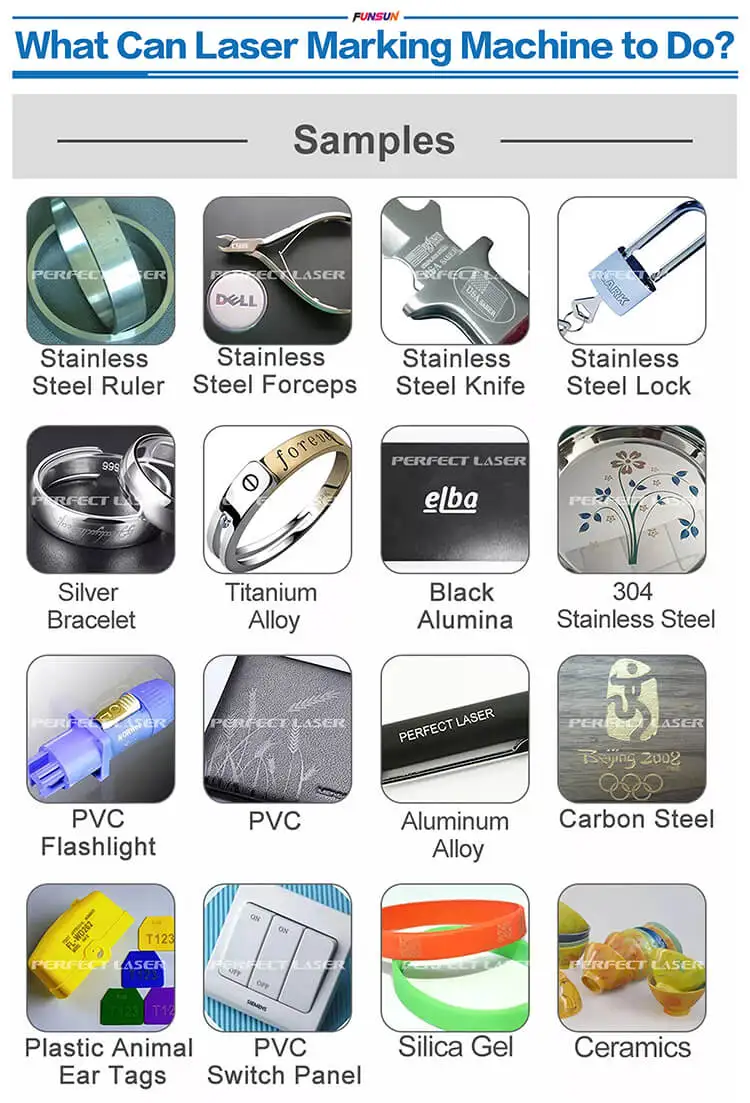 Funsun 10W 20W 30W 50W Desktop Multifunctional Fiber Laser Marking Machine for Metal Steel Aluminum Engraving