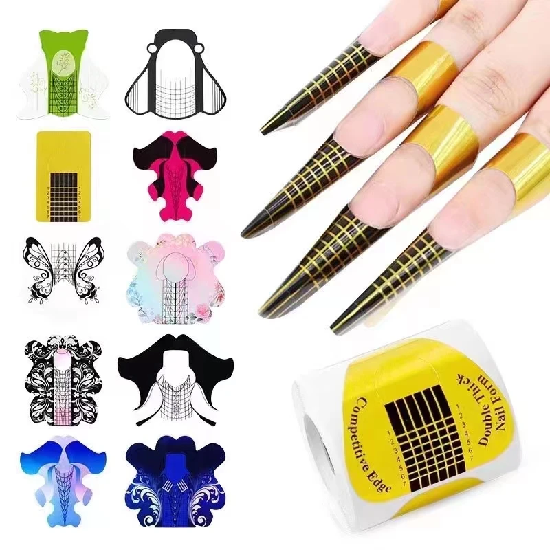 Uv nail sticker500PC/Roll nail sticker 300PC/Roll  gel nail stickers for Nails DIY decoration  nail Extension