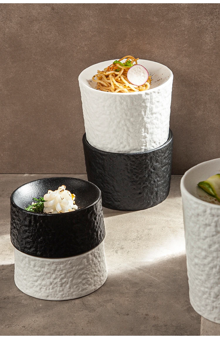 2024 New Molecular Gastronomy Creative Stone Pattern Modern Cuisine Restaurant Hotel Dish Dishes Plates Restaurants Ceramic