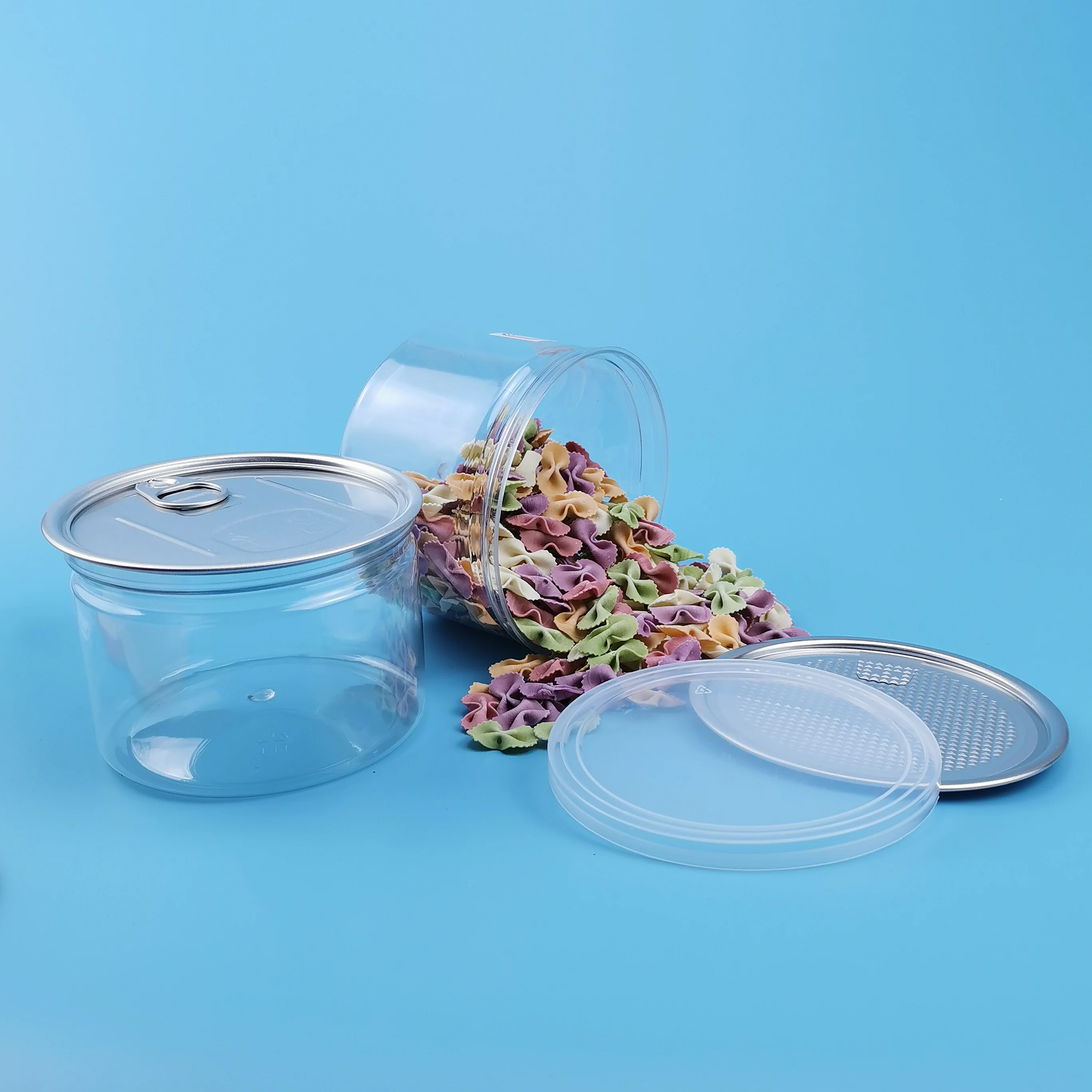 plastic storage jars 5 canning jars with split lid 8 oz pet plastic jar with cap 16 oz