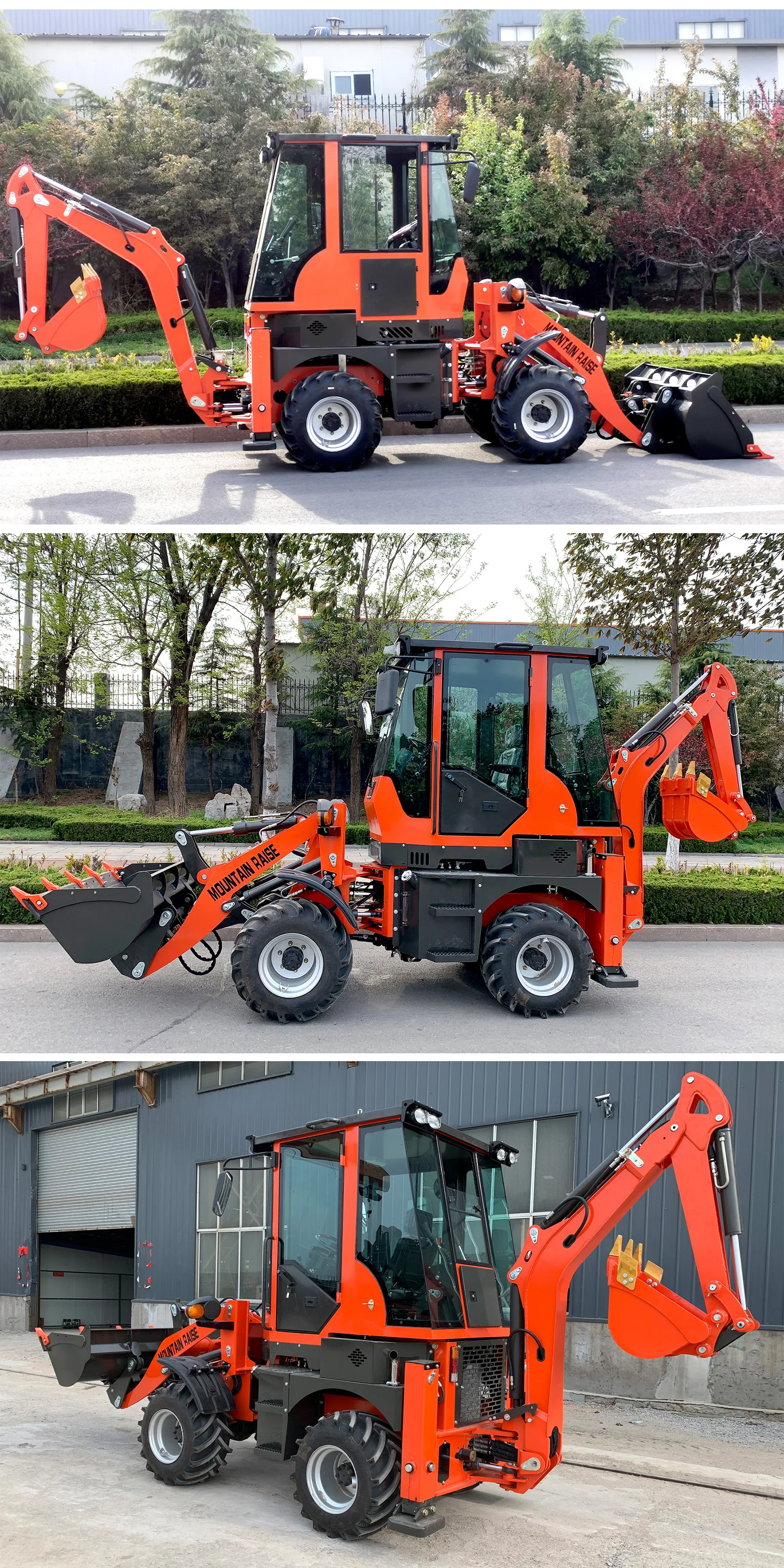 Shandong 1ton mini backhoe loader small tractor loader for sale
