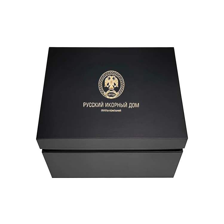 Custom logo magnetic caviar gift packaging box for wholesale