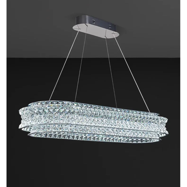 Chandelier Lights Crystal Wedding And Suspensions Kitchen Lamps Dining Staircase Stair Glass Decor Long Chandelier