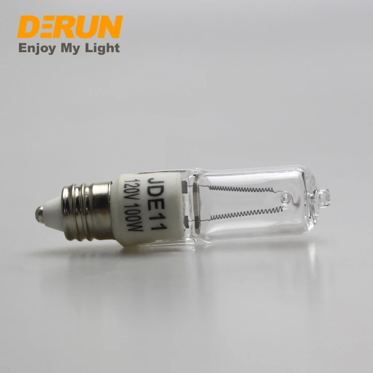 CLEAR OR FROSTED Quartz glass cover JDE11 120v 75w Halogen Bulb Warm White 75 Watt E11 Bulb, HAL-JD