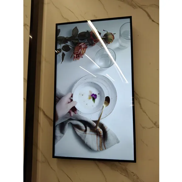 55 65 75inch Super Slim Android Network LCD Wall Indoor Mounted LCD Interactive Digital Signage Display Picture and Videos